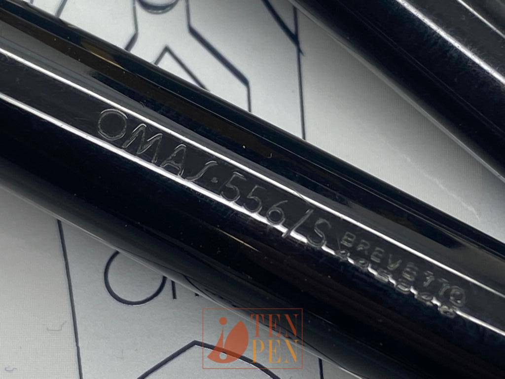 OMAS 556/S BLACK CELLULOID - SET WITH BOX - UNUSED | Tenpen - By